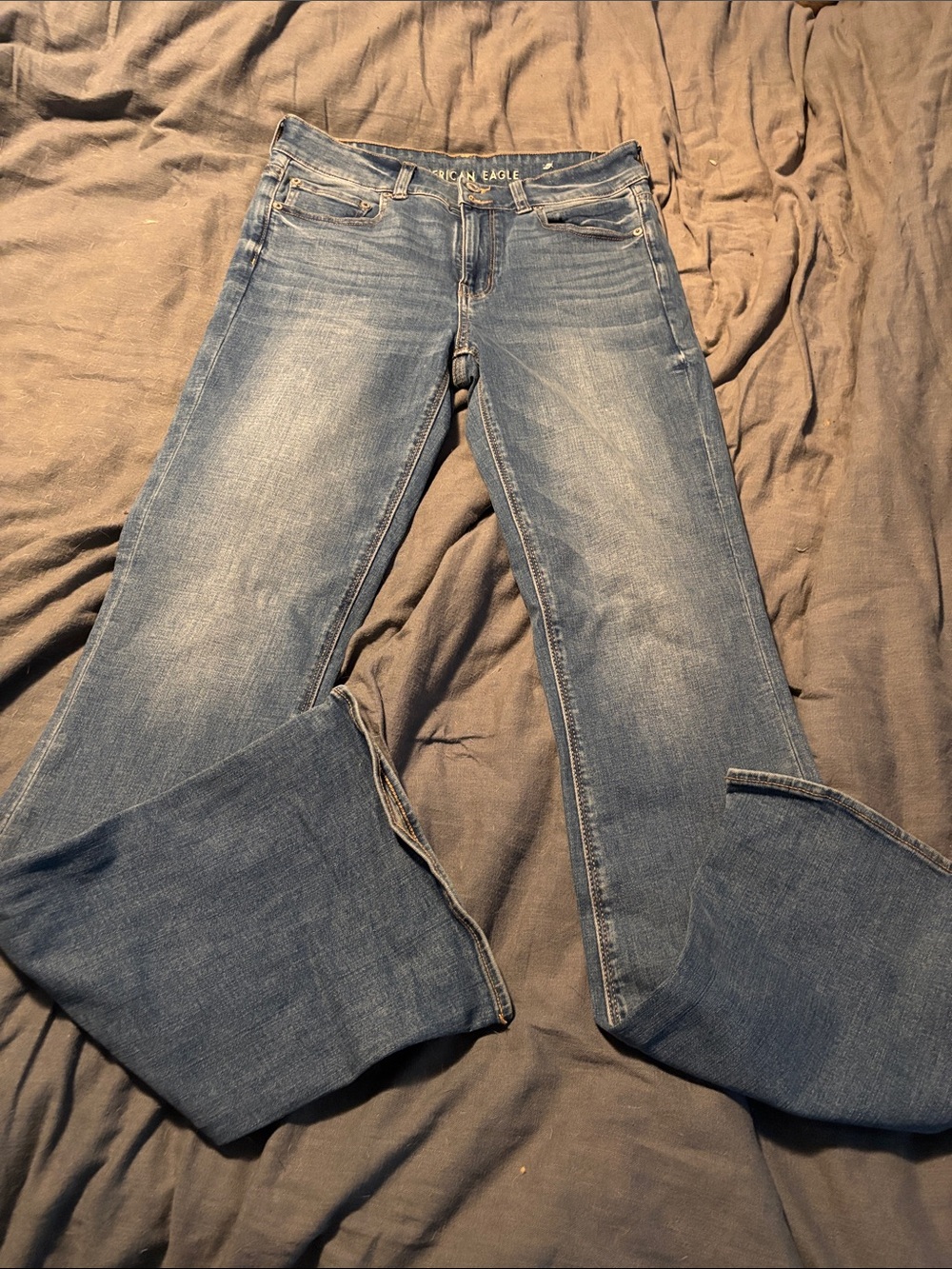 Women’s Light Blue Flare Jeans - American Eagle Outfitters